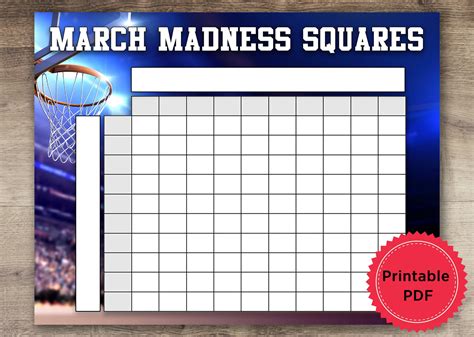 Printable March Madness Squares